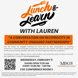 Promotional graphic for Lunch and Learn event.