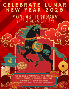 Promotional flyer for Lunar New Year event.
