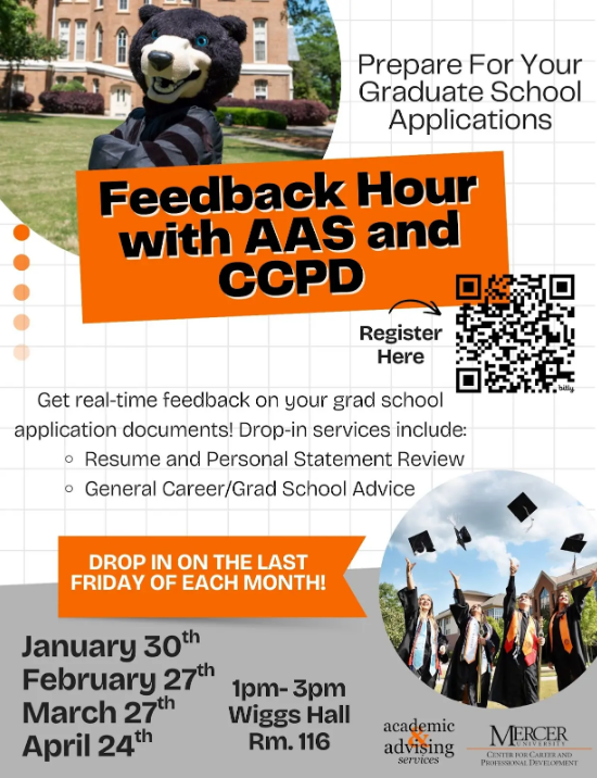 Promotional Poster for Feedback Hour with AAS and CCPD.