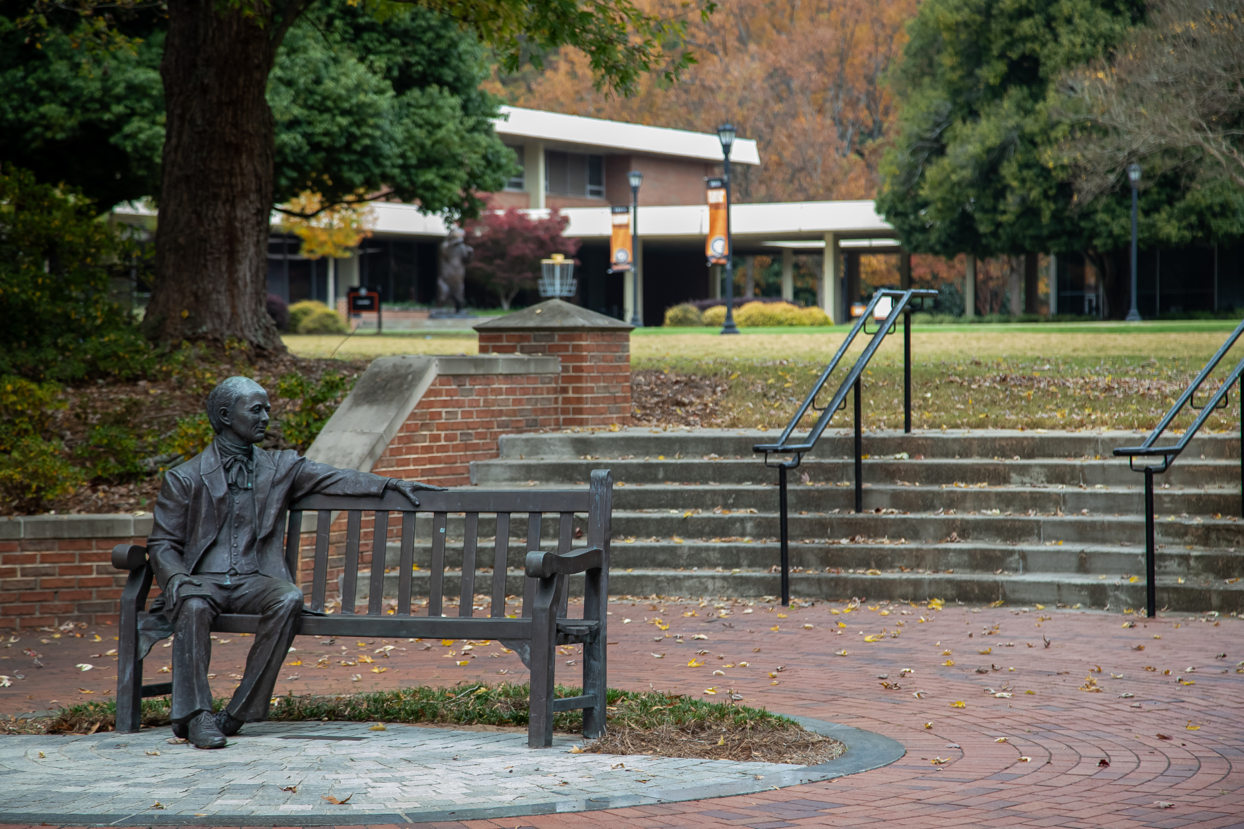 The Jesse Mercer statue on the Atlanta campus.
