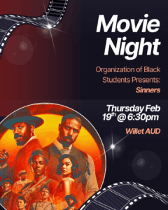 Promotional flyer for movie night.