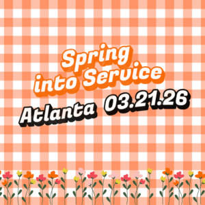 Promotional graphic for Spring into Service Atlanta.