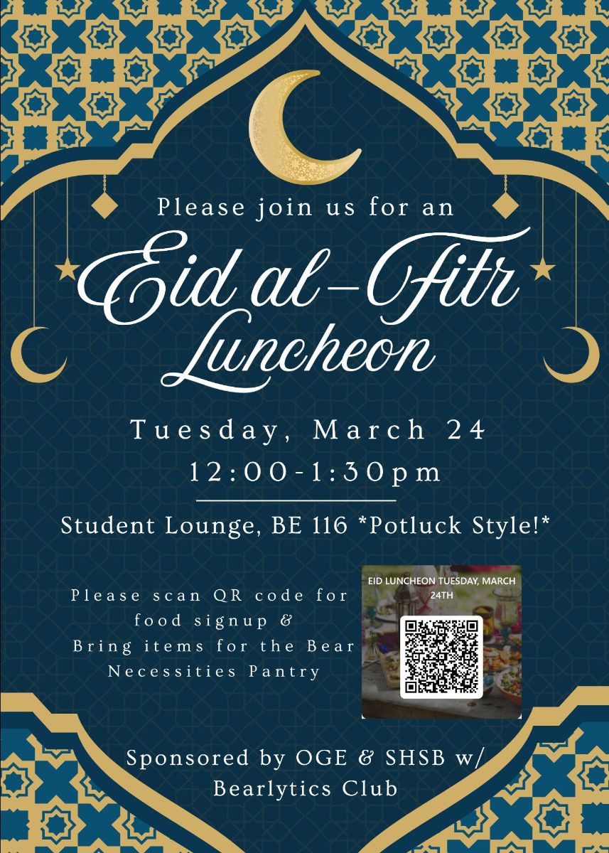 Promotional flyer for Eid al-Fitr Luncheon.