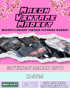 Promotional flyer for Macon Vintage Market.