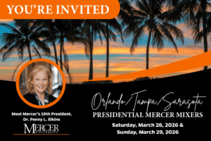 Promotional poster for Presidential Mercer Mixer.