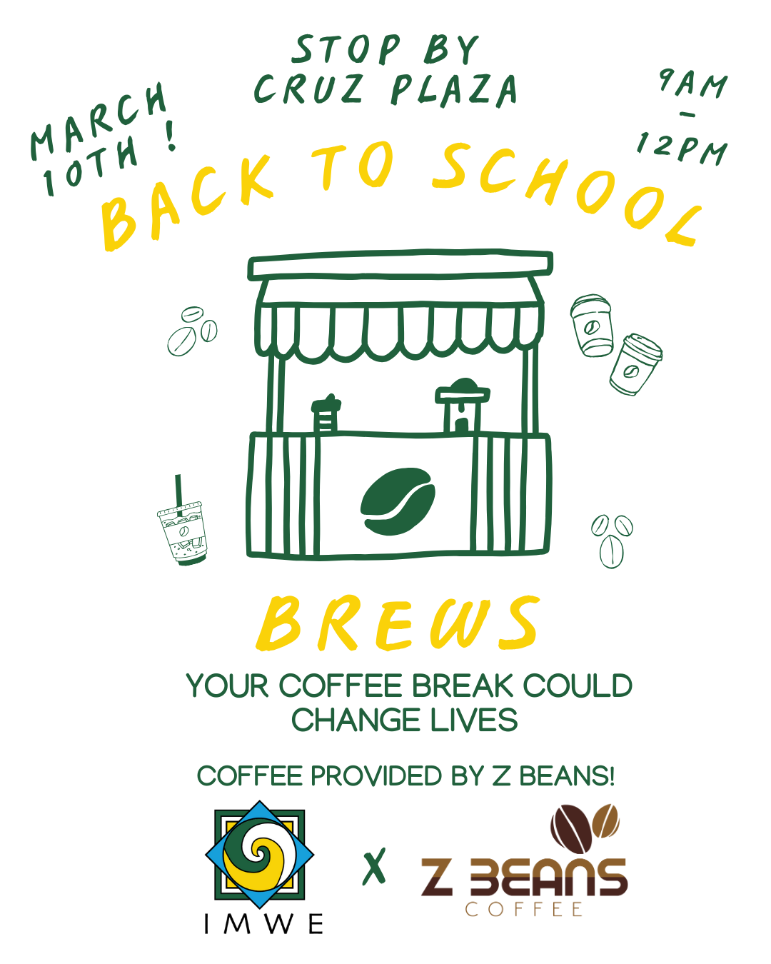 Promotional poster for Back to School Brews.