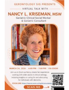 Promotional flyer for virtual talk.