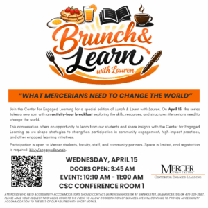 Promotional flyer for Brunch and Learn.