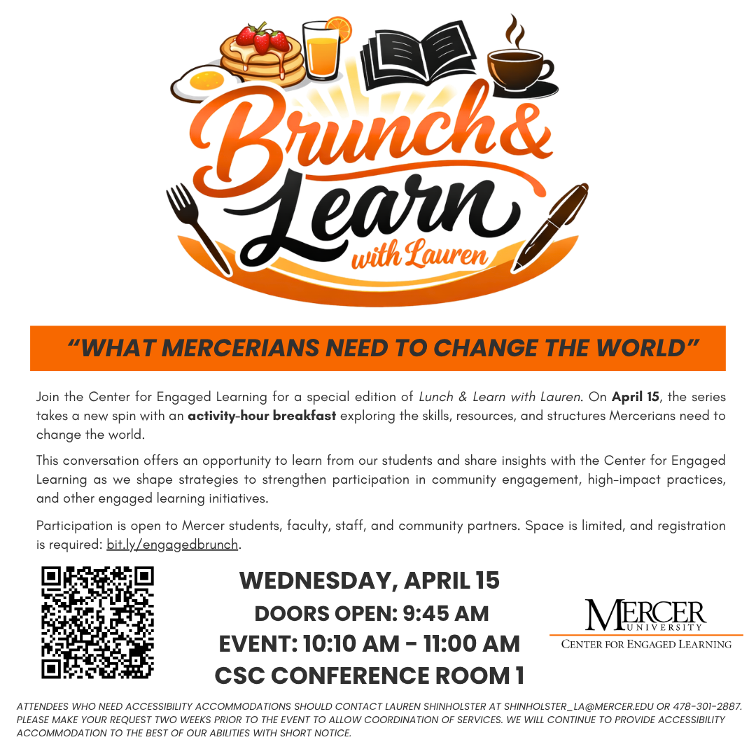 Promotional flyer for Brunch and Learn.