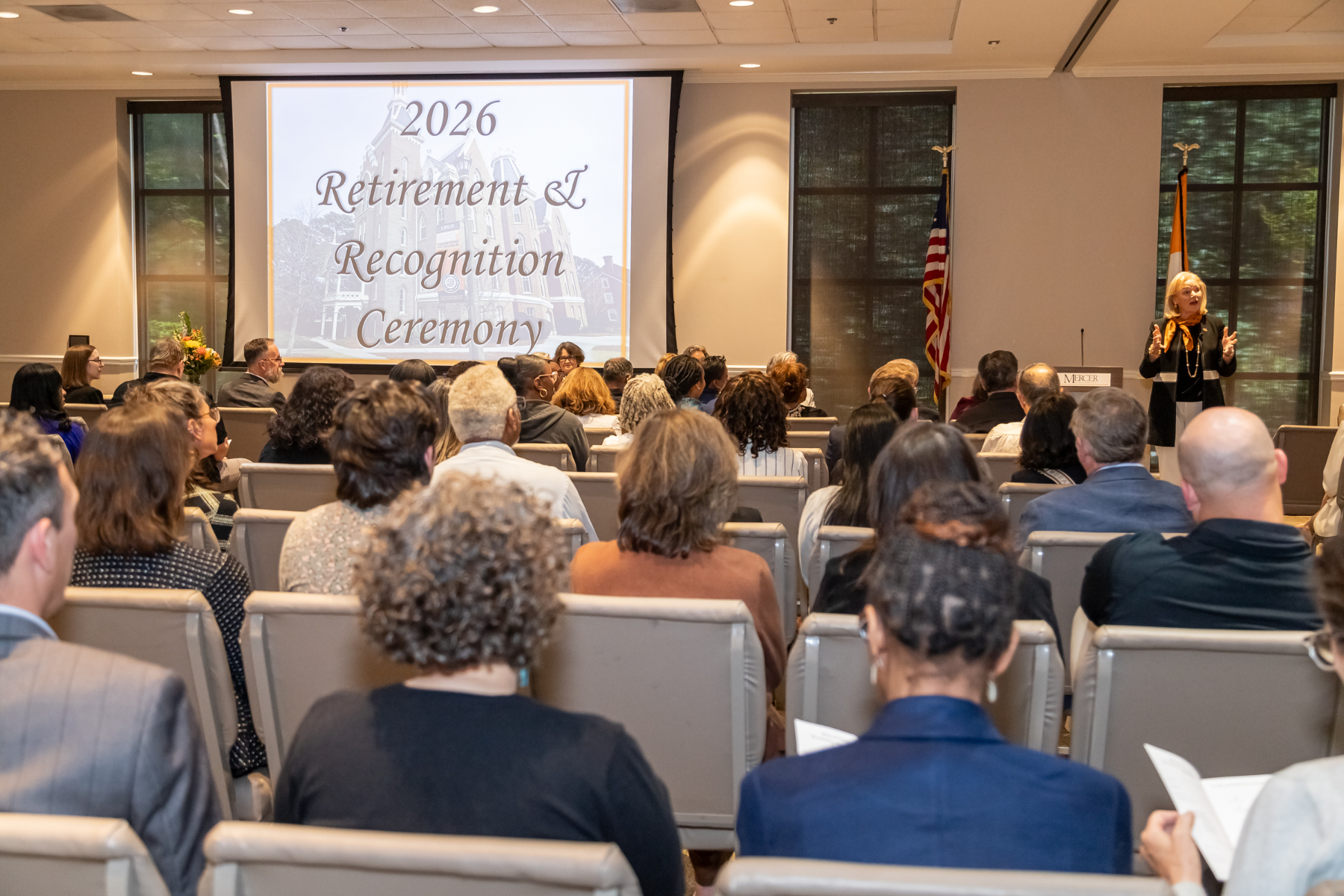 Mercer University faculty and staff attend the 2026 Retirement and Recognition Ceremony in Atlanta.