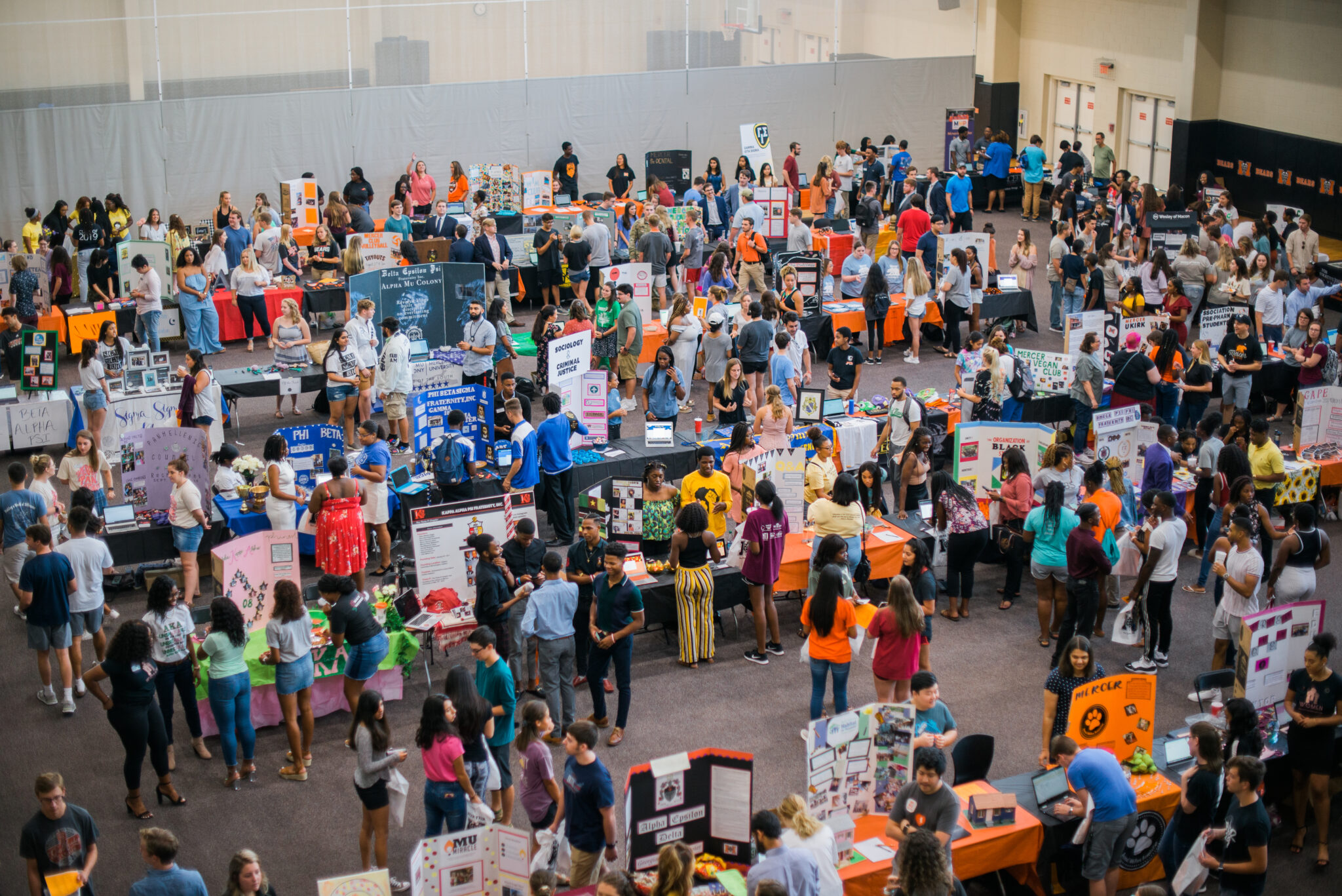 Mercer students explore Bear Fair.