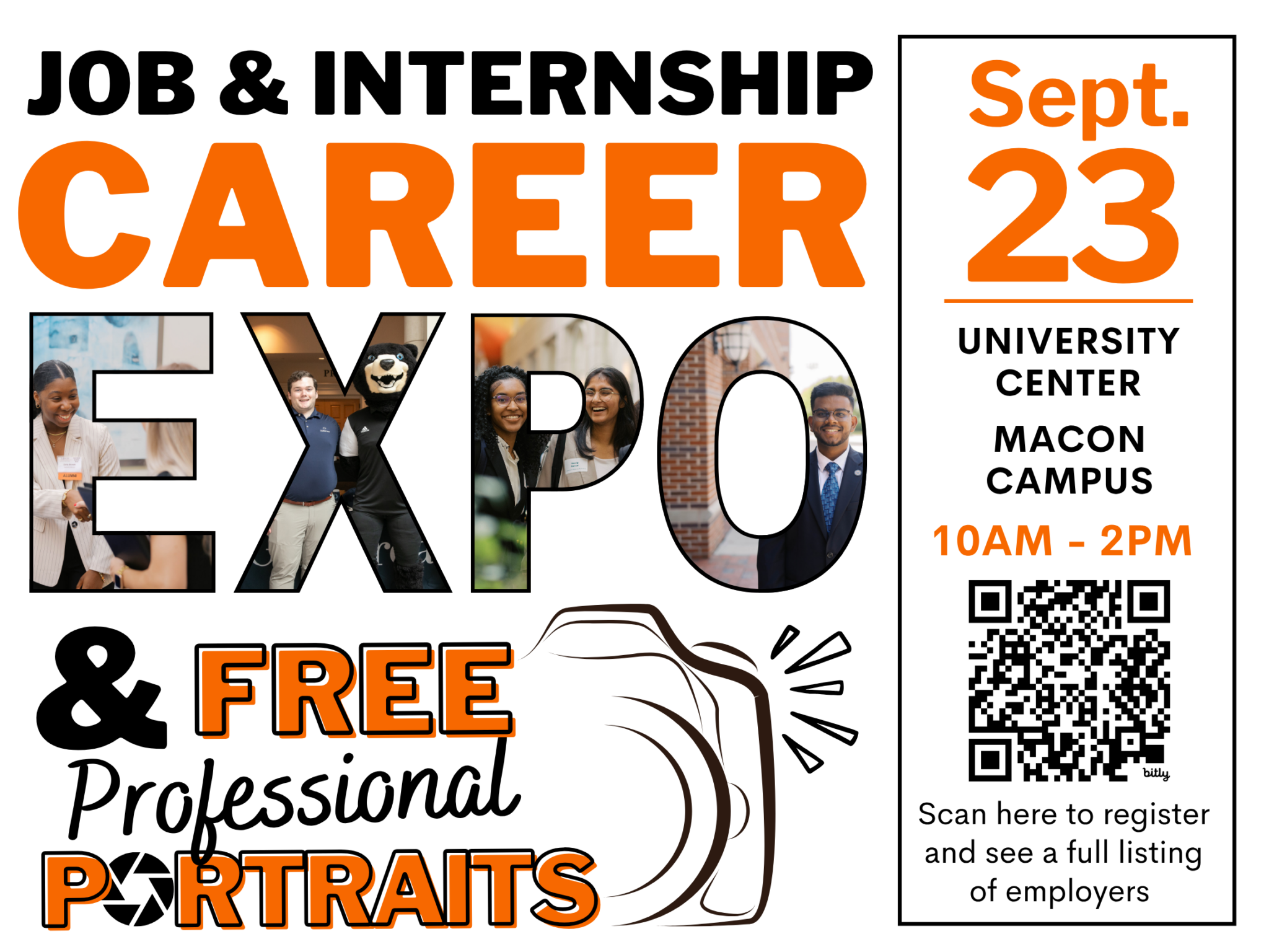 Promotional graphic for Job and Internship Career Expo.