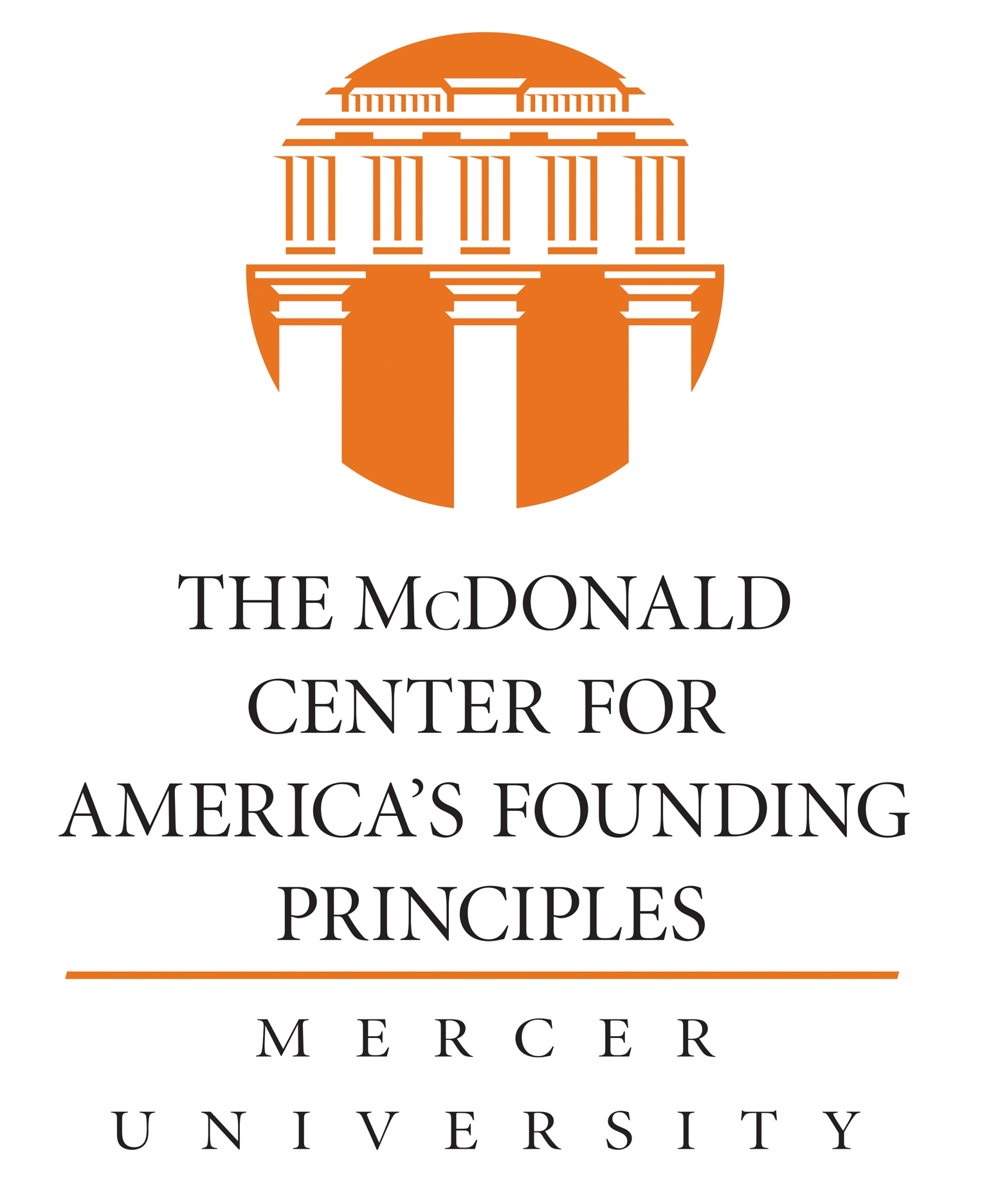 Graphic for the McDonald Center for America's Founding Principles at Mercer University.