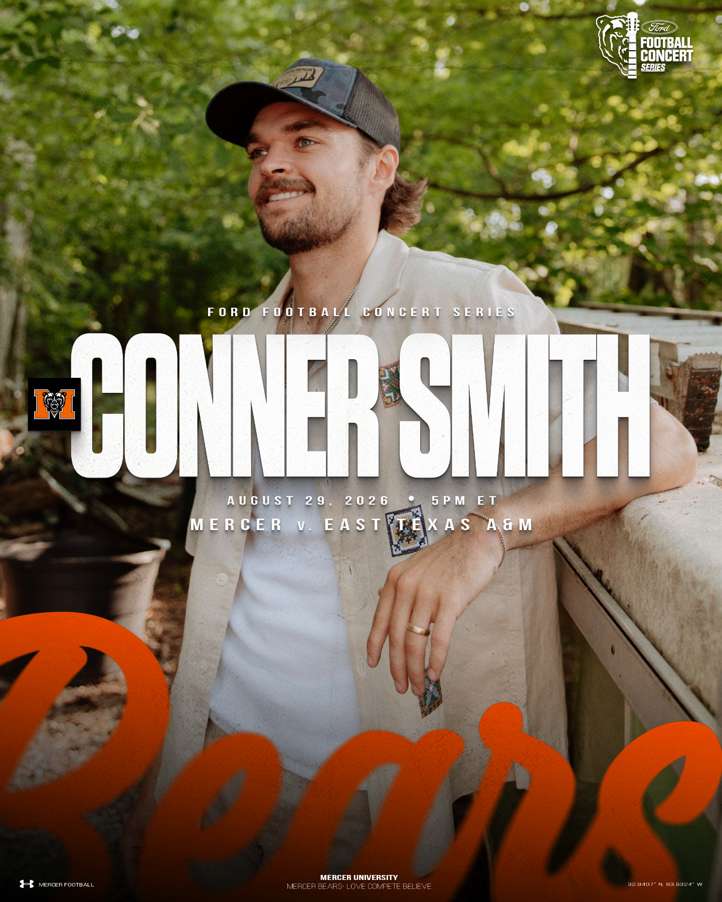 Promotional graphic for Conner Smith concert.