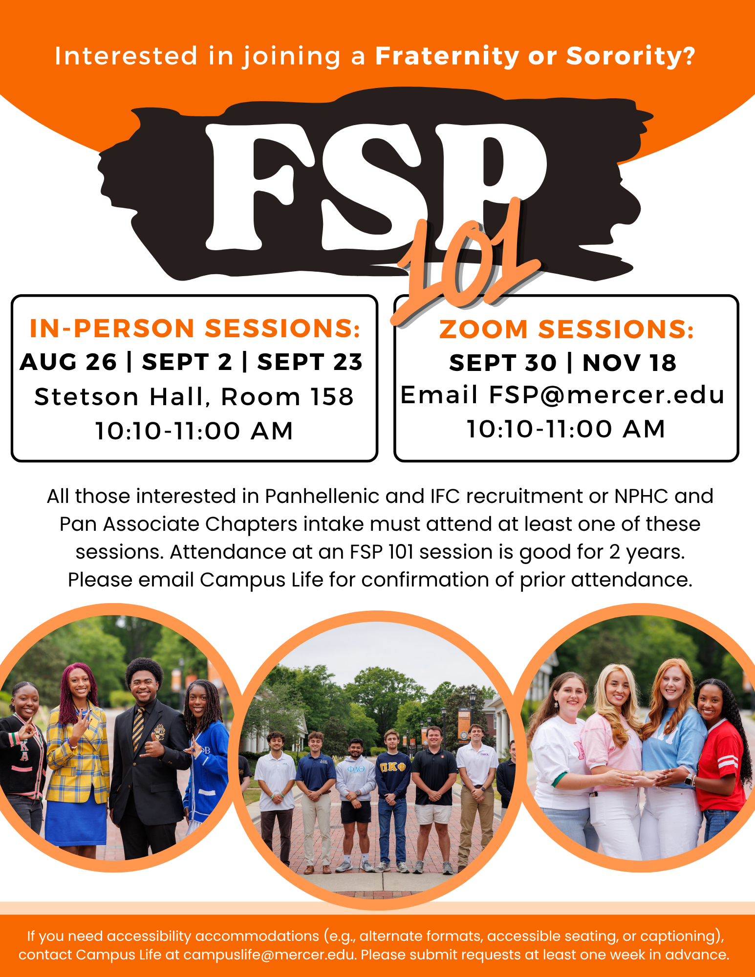Promotional flyer for FSP 101.