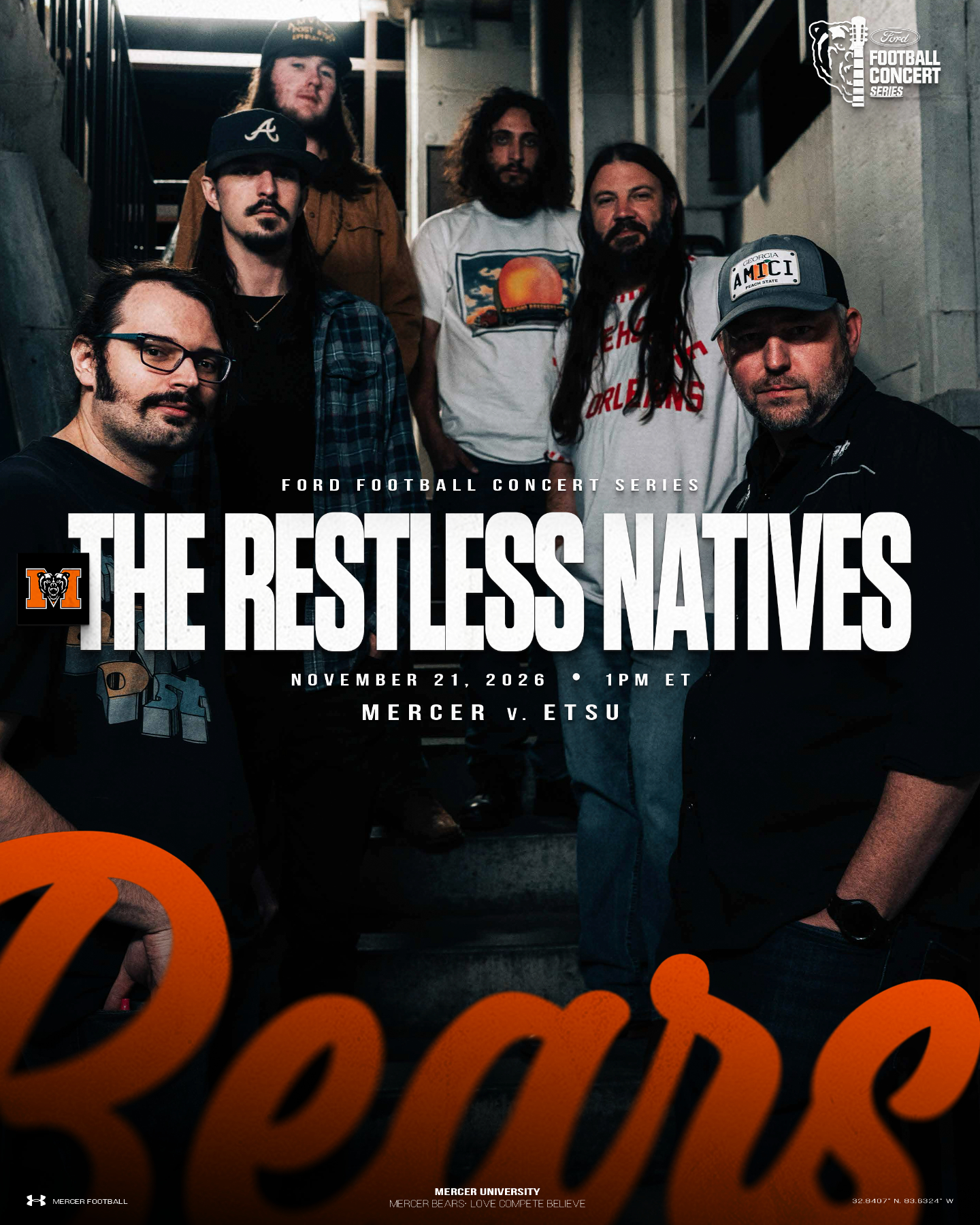 Promotional graphic for The Restless Natives concert.