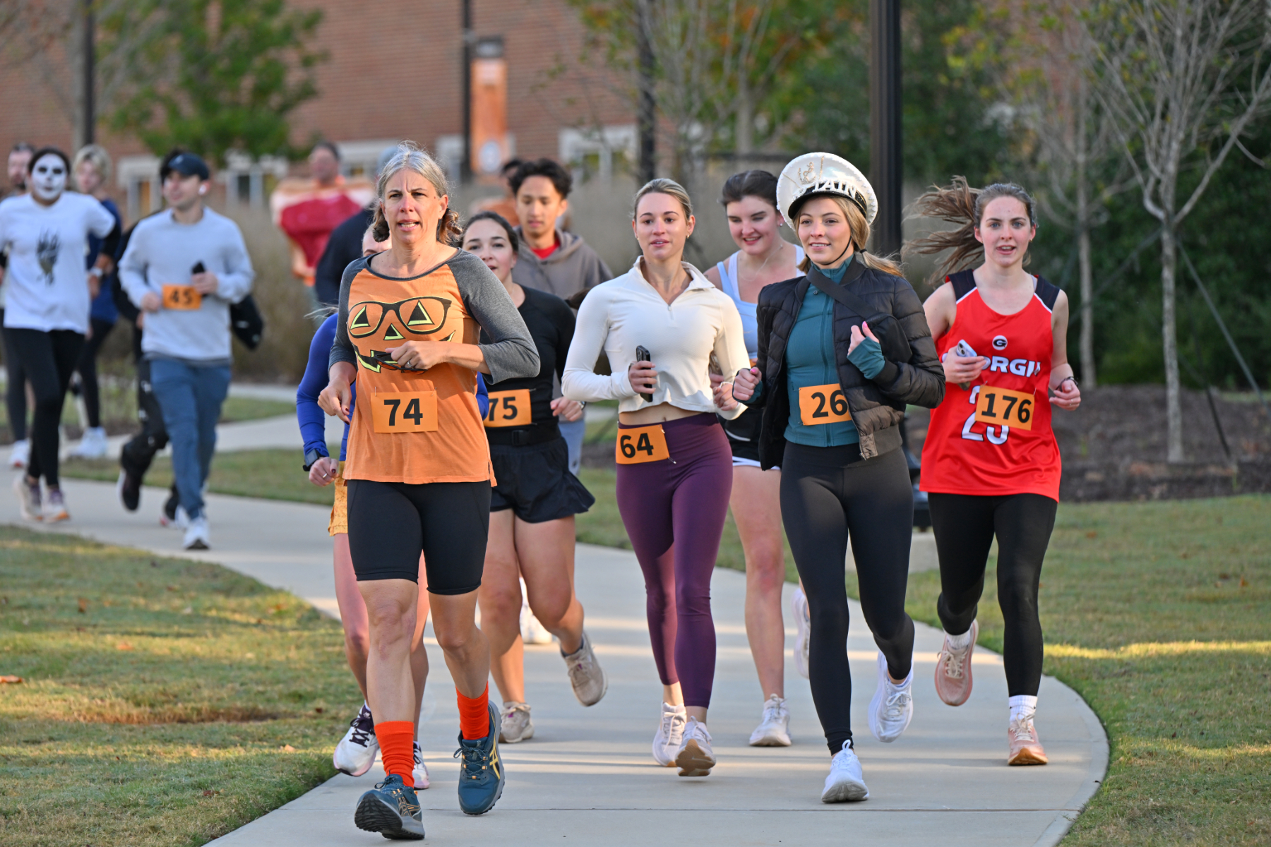 Joggers in costume during the Creepy Crawly 5K.