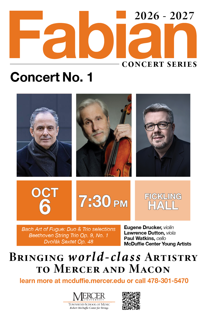 Promotional poster for the Fabian Concert Series.