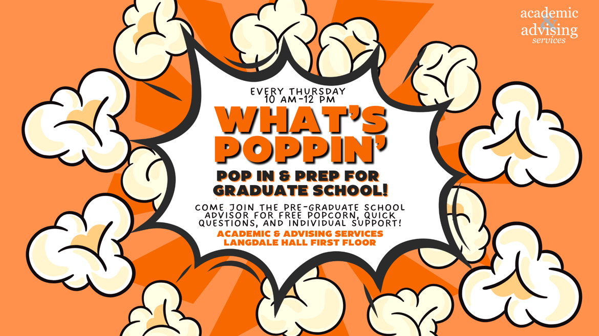 Promotional flyer for What's Poppin' event.