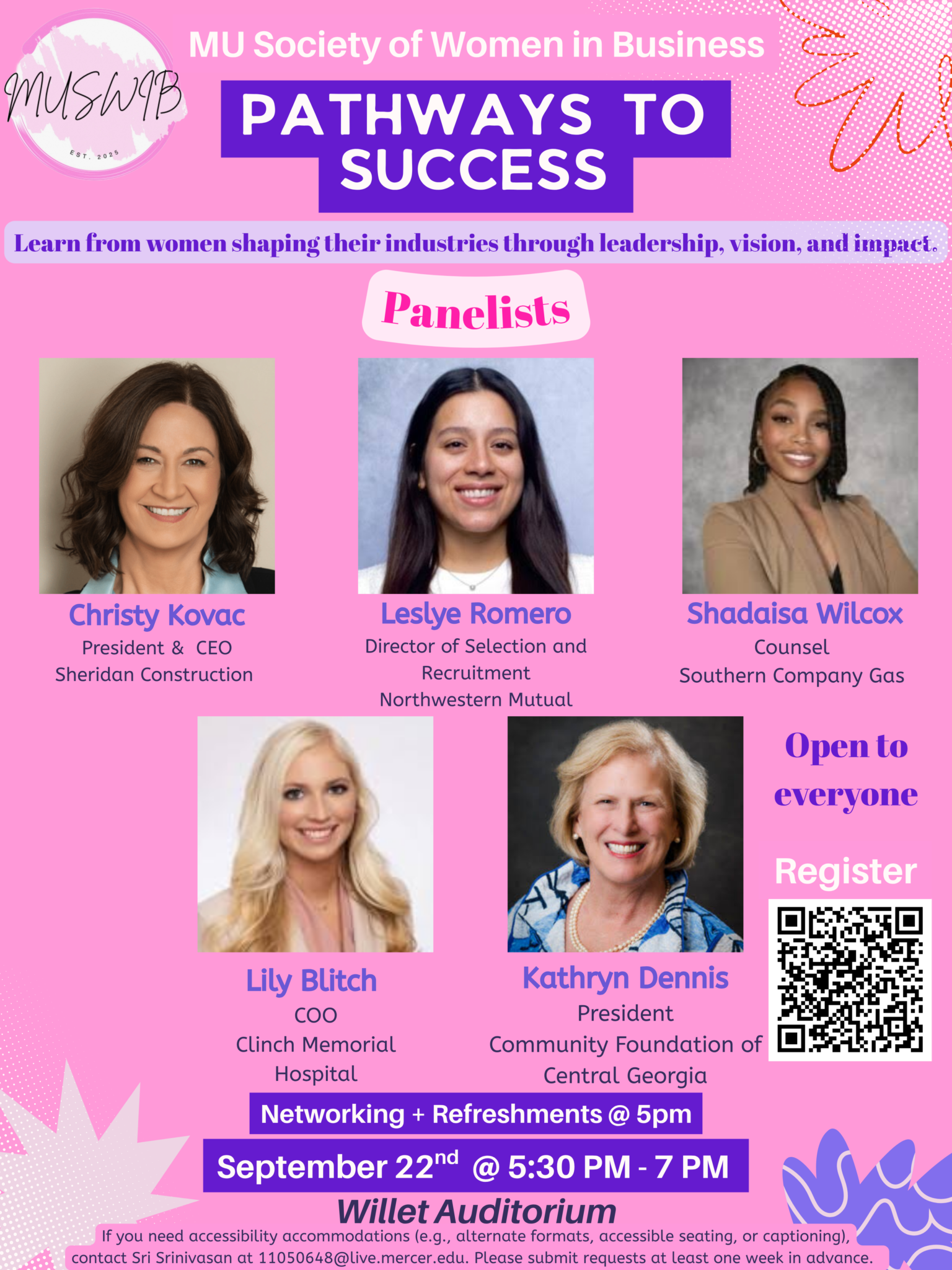 Promotional flyer for Pathways to Success event.