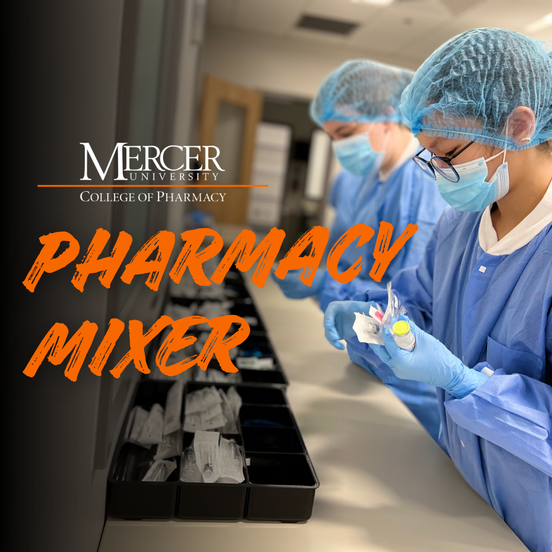 Promotional graphic for the Pharmacy Mixer.