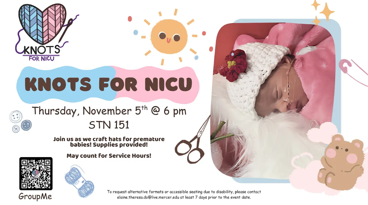 Promotional graphic for Knots for NICU.