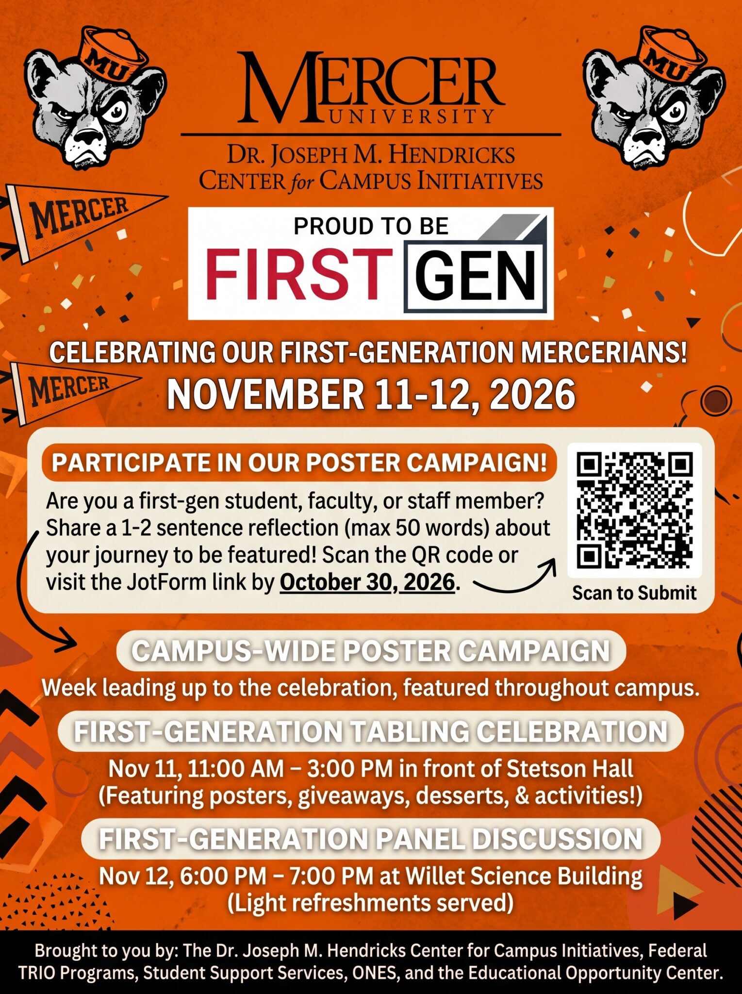 Promotional flyer for First Gen Celebration.