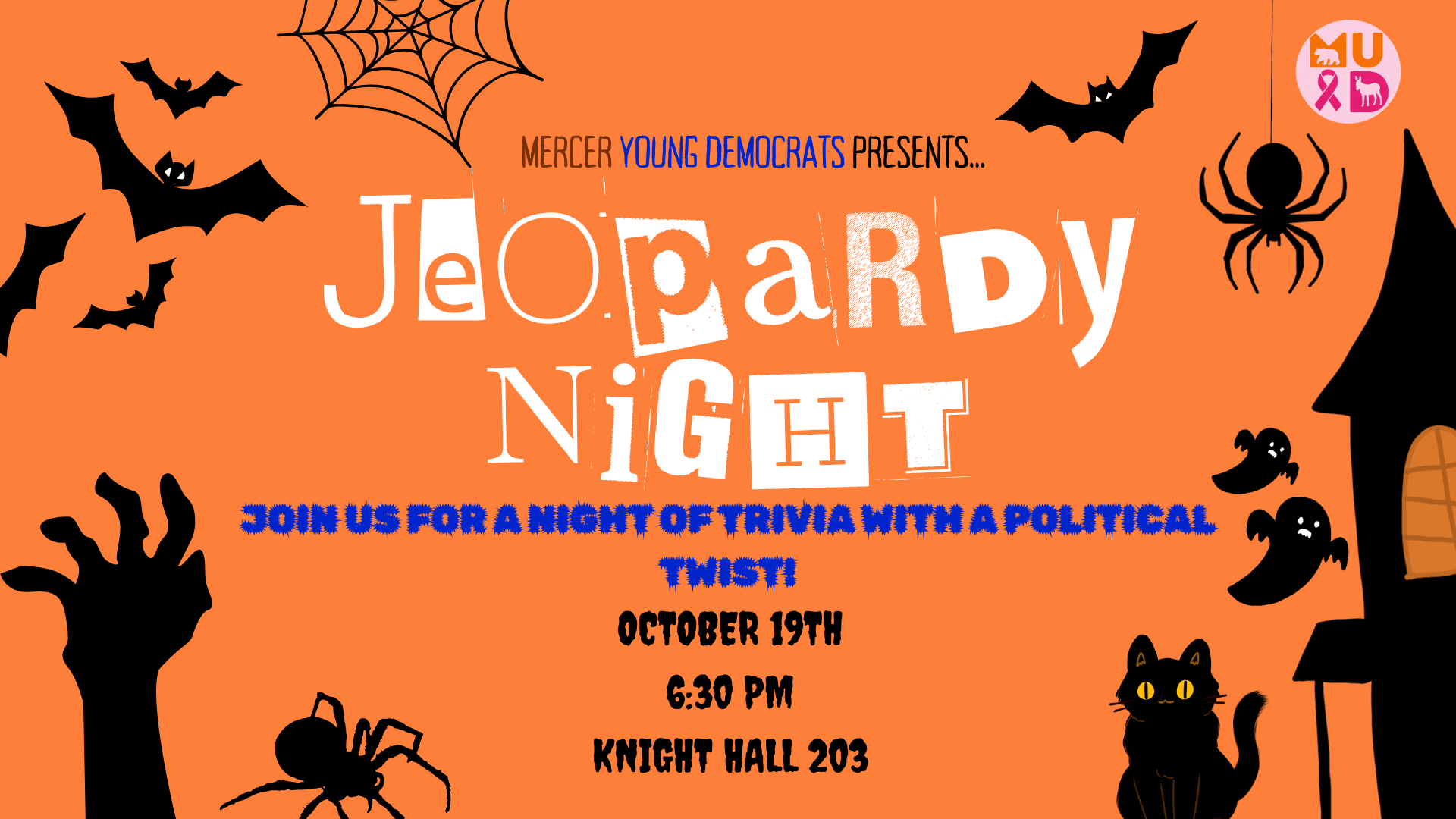 Promotional poster for Jeopardy Night.
