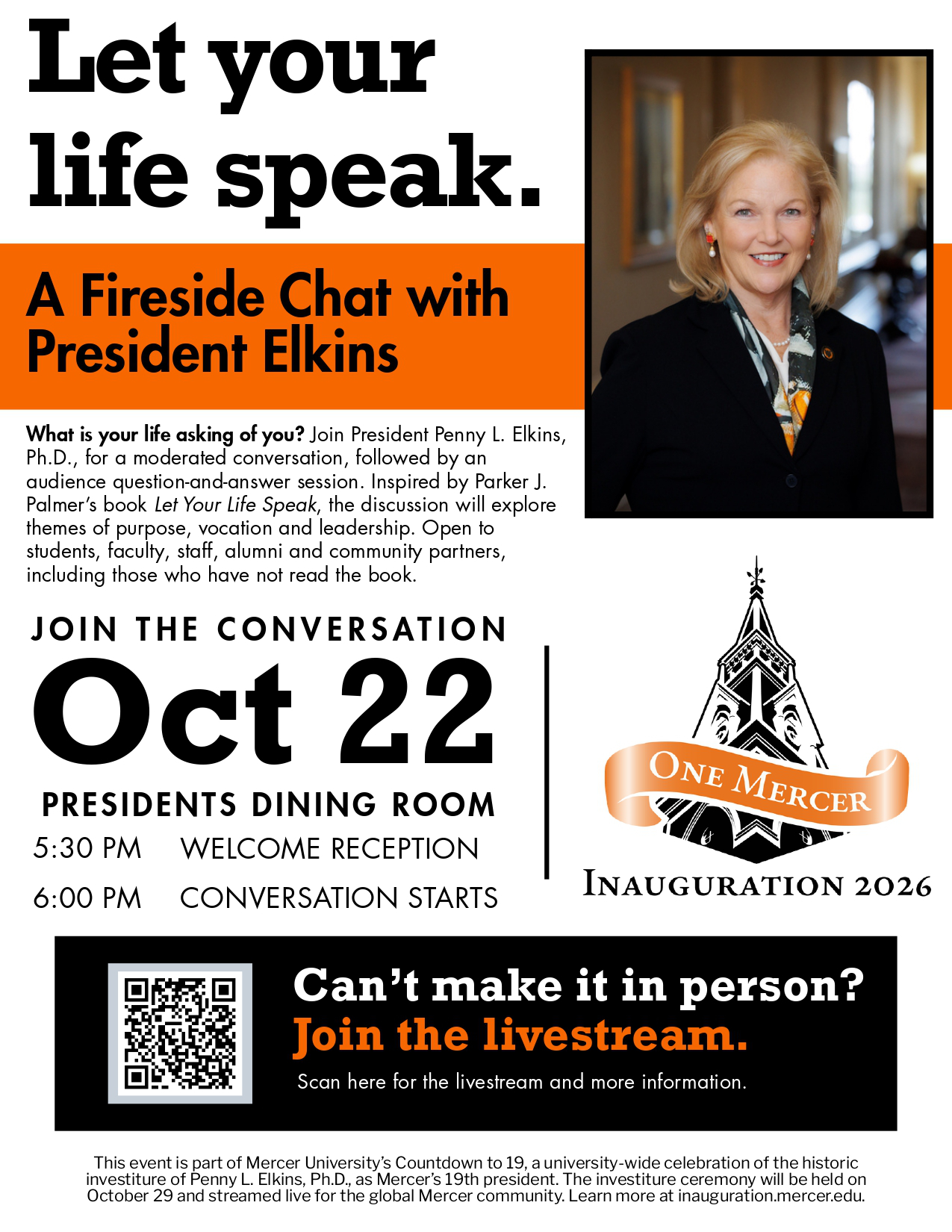 Promotional flyer for Fireside Chat.